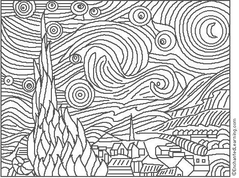 Cuadros de pintores famosos para colorear - Imagui