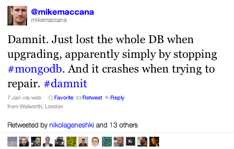 MongoDB data loss