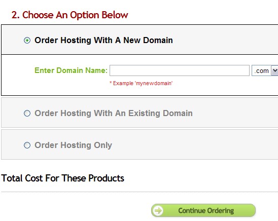 IXWebHosting申込方法step2 IXWebHosting申込方法step2