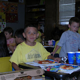 Vincent enjoys his lunch before his graduation.
