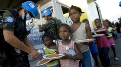 Raciones diarias en todas las escuelas de Haiti