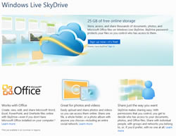 SkyDrive Online Backup Data Storage 