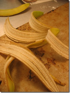 Bananskal.