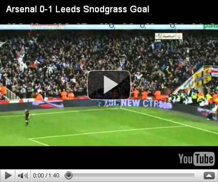 Arsenal 0-1 Leeds United: Snodgrass Goal. Arsenal vs Leeds United: 1-1