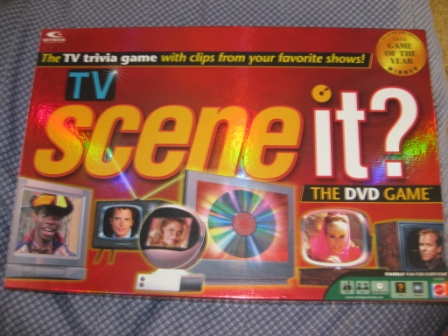 TV trivia game-Scene IT?-The DVD gameWith 50 years of TV packed into two DVDs, the Deluxe TV Edition of Scene It? is the quintessential television trivia game. From The Brady Bunch to Alias this game will keep players tuned in for hours and hours of TV entertainment.Ages: 13 - AdultPlayers: 2 or moreLike new game includes:1 DVD, Flextime Game Board, Party Play, 4 Collectible Metal Tokens, 160 Trivia Cards, 30 Buzz Cards, 4 Reference Cards, 1 Six-Sided Die, 1 Eight-Sided Die, Set of Game Rules Please email or call 808.728.4996Box coverDVD, Collectible Metal Tokens, Trivia Cards, Buzz Cards, Reference Cards, Six-Sided Die, & Eight-Sided Die Game RulesFlexible Game boardfamily fun game  Location: Kaimukiits NOT ok to contact this poster with services or other commercial interests		