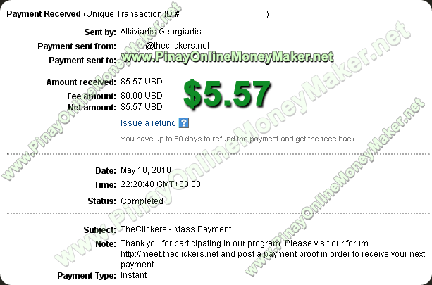 TheClickers Payment Proof 05.18.2010
