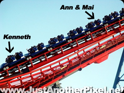 Enchanted kingdom Space Shuttle - Kenneth, Mai and Ann