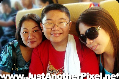 Mama Ging, Mike and Ann on a bus ride to MRT