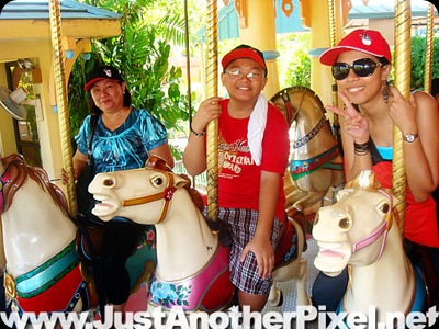 Mama, Mike and Ann at the Grand Carousel
