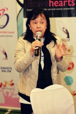 Dra. Cecila Llave, Director of CECAP encouraging women to visit their OB-GYNE regularly - JustAnotherPixel.net