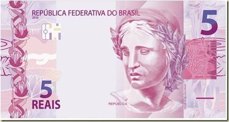 Nova cedula de 5 reais Nova cedula de 5 reais