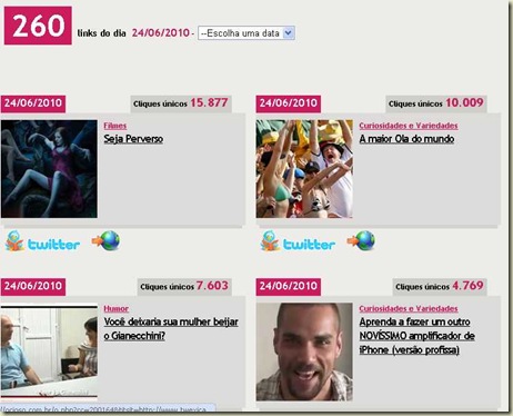 Ocioso 260 links em 24 de Junho de 2010