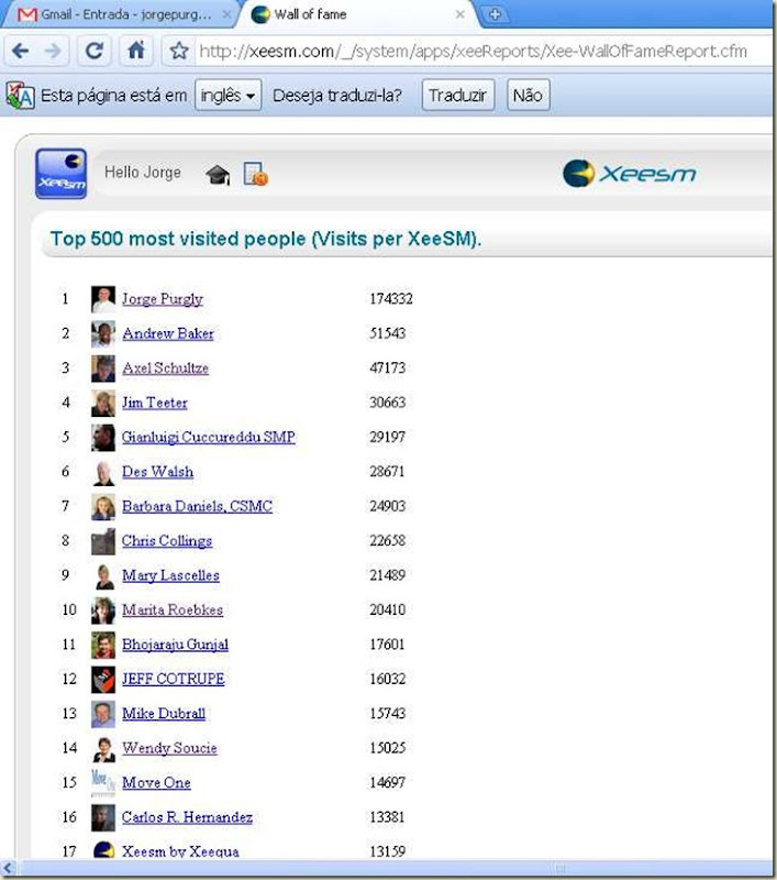 Wall of Fame do XeeSm de 4 de Julho de 2010 Wall of Fame do XeeSm de 4 de Julho de 2010