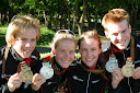 The Norwegian team with medals.. Photo: Henning Spjelkavik