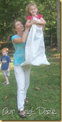 Jody was so good with Shiloh,helping her with the sack hopping Jody was so good with Shiloh,helping her with the sack hopping