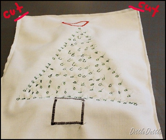 DIY Christmas Tree Pillow design