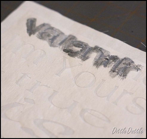 Freezer  paper stencil