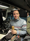 In train to Visp, I could only fit the snowboard as a table!