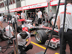 McLaren practising pit stops