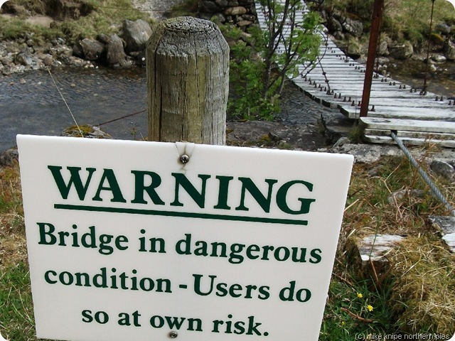 wobbly bridge notice