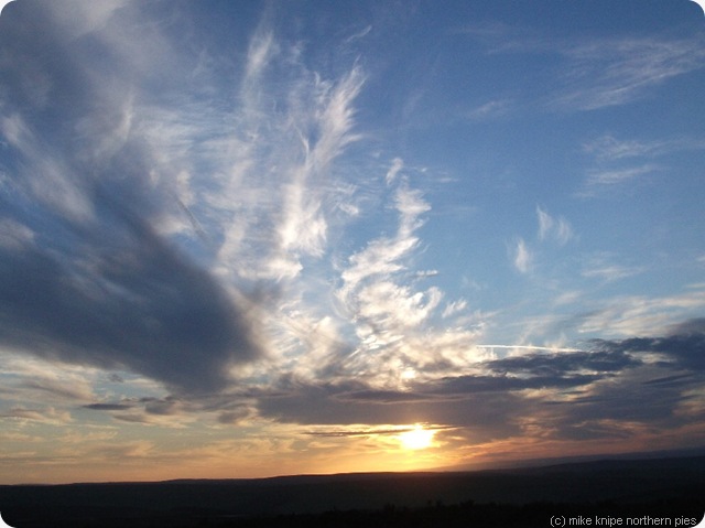 solsice eve sunset north pennines