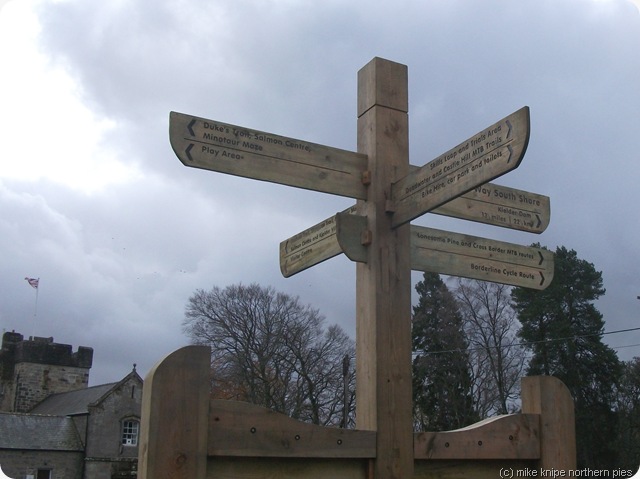 kielder castle signpost kielder castle signpost