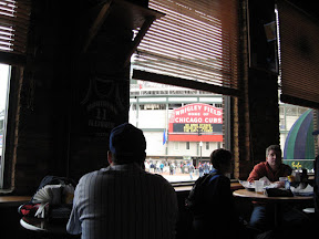 View from the Cubbie Bear where we ate lunch