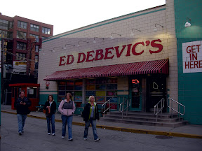 Ed Debevic;s. Another good place to eat.