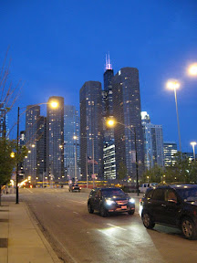 Sears tower at night