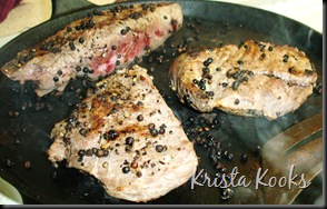 Krista Kooks Johnny Garlic's Grilled Peppered Steak with Cabernet Balsamic Sauce Krista Kooks Johnny Garlic's Grilled Peppered Steak with Cabernet Balsamic Sauce