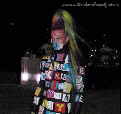 Colorful lettering, various fonts, bright hair extensions - MAC Pro Makeup Event