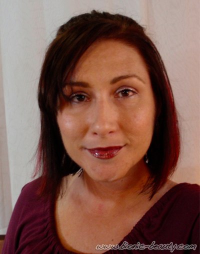 Sheer black lipstick and gloss by Three Custom Color cosmetics - makeup look by The Bionic Beauty blog