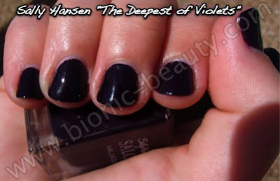 Sally Hansen nail polish in The Deepest of Violets