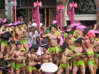 Amsterdam Gay Pride Parade -  a boat full of Robin Hoods :)