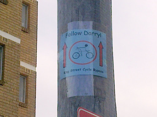 Cool signs in the back lane, inspired by Run DMC? "A girl named Carol follows Darryl every gig we play" - It's Tricky