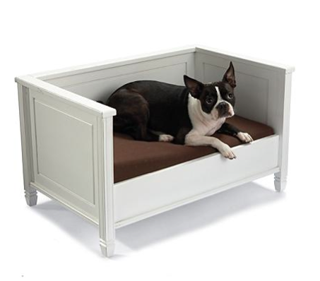This pet bed has classic lines. (grandinroad.com)