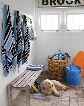 The cool tiles make a perfect resting spot. (Martha Stewart Living)