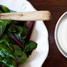 Warm Beet Greens with Sour Cream Dressing