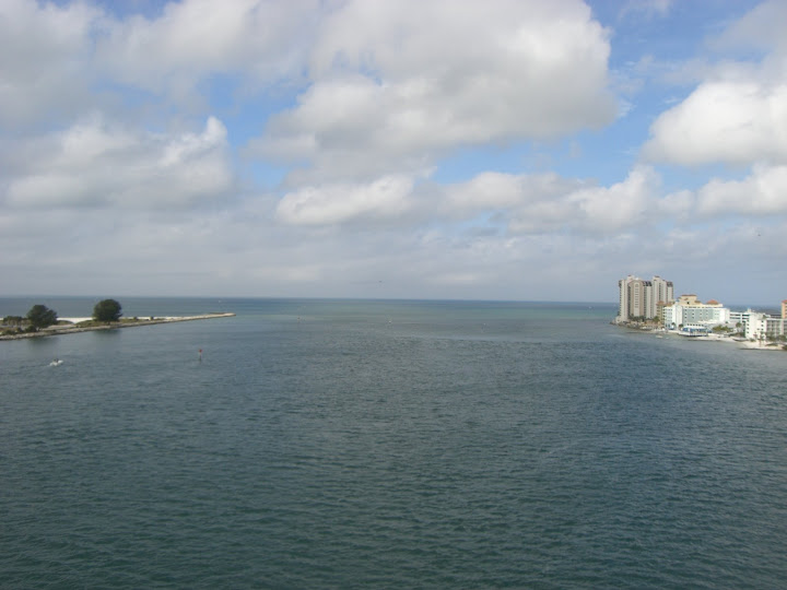 the view from the top of the bridge we rode over