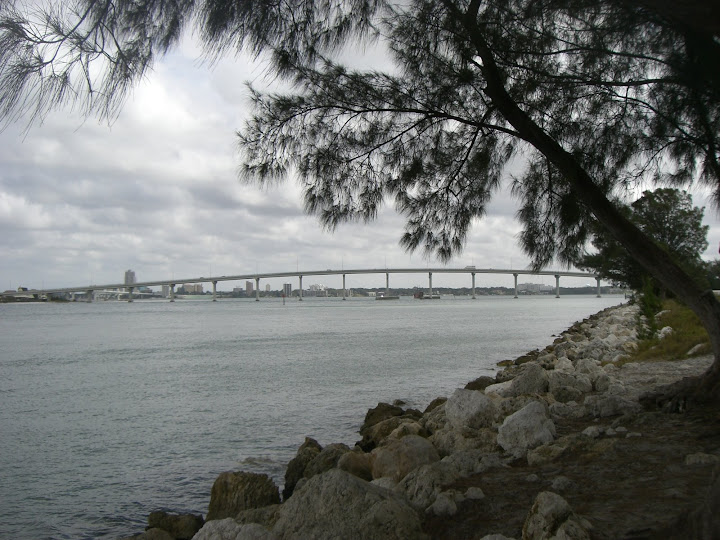 a view of the bridge from sandkey