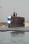 The Hartford's sail, periscope and port bow plane were damaged USS Hartford