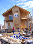 Back of house with doors installed
