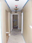Upstairs hallway painted