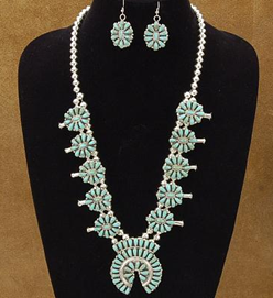 Navajo Sqaush Blossom Necklace