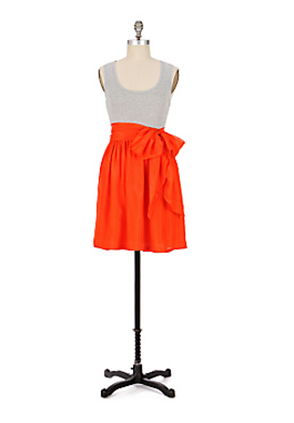 anthropologie dress red grey 1