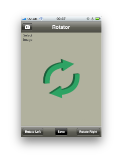 Rotator screenshot running on an iPhone.