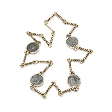 бусы с обсидианом из золота Aurelie Bidermann