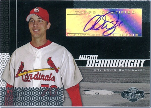 2006 Topps CoSigners Wainwright Auto 2006 Topps CoSigners Wainwright Auto