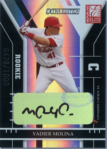 2004 Donruss Elite Molina RC Auto 478 of 1000 2004 Donruss Elite Molina RC Auto 478 of 1000