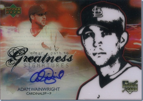 2006 UD Future Stars Wainwright Auto 2006 UD Future Stars Wainwright Auto